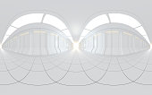 White science fiction tunnel, 3d rendering.