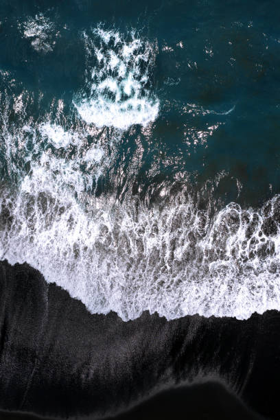 istock Aerial view of Black sand beach. 1316378514