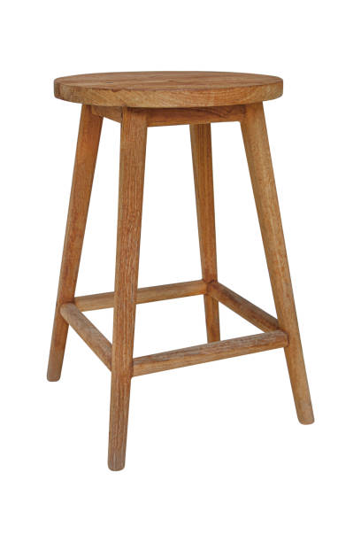 istock four long legs wooden stool with circle seat isolated on white 1316380284