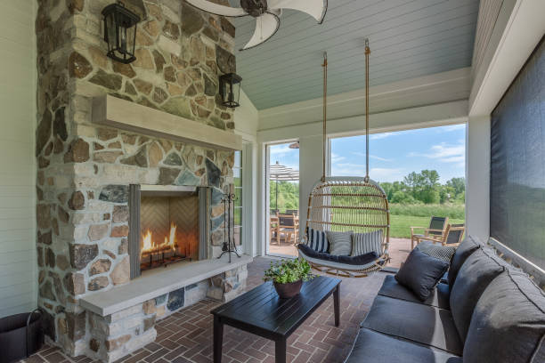 istock Covered patio of new home 1316380319