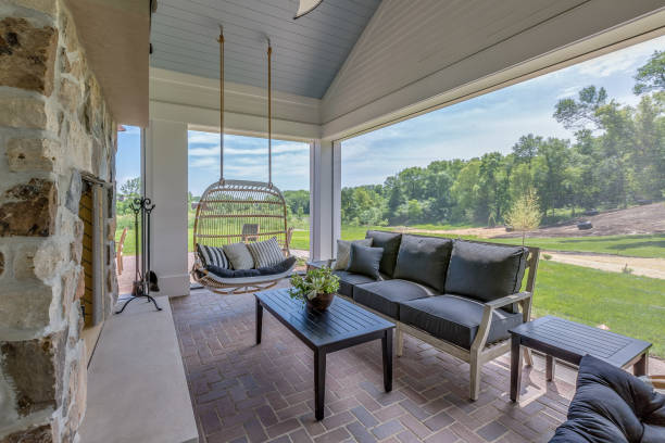 istock Covered patio of new home 1316380362