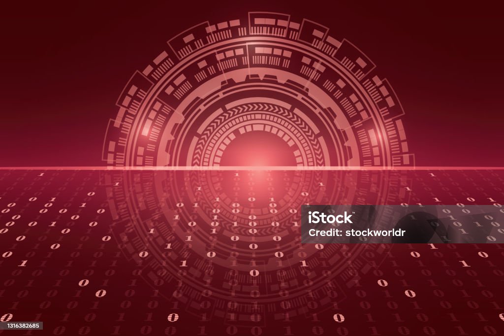 Technology Binary Code Background Stock Illustration - Download Image ...
