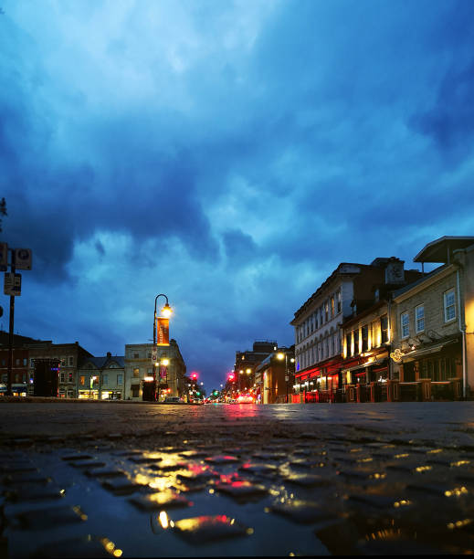 istock Downtown Kingston at Night, Street Level Brock St 1316390119