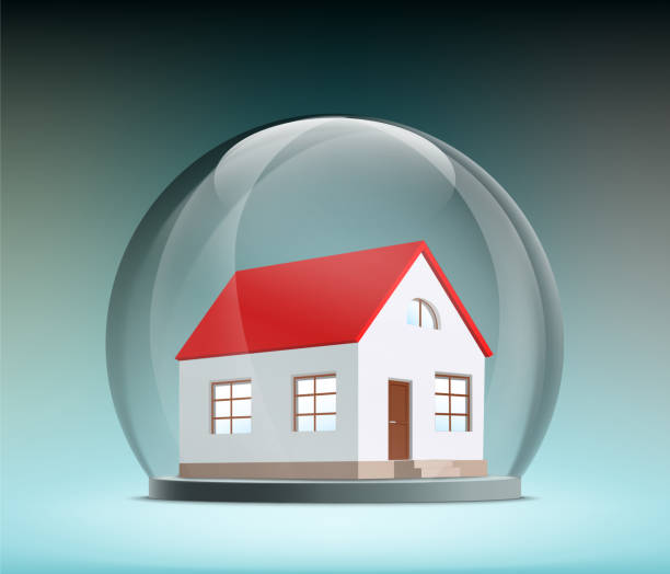 istock House under a glass dome. Real estate insurance 1316392182