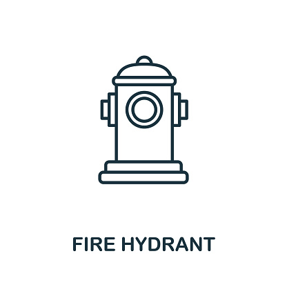 Fire Hydrant outline icon. Thin line concept element from fire safety icons collection. Creative Fire Hydrant icon for mobile apps and web usage.