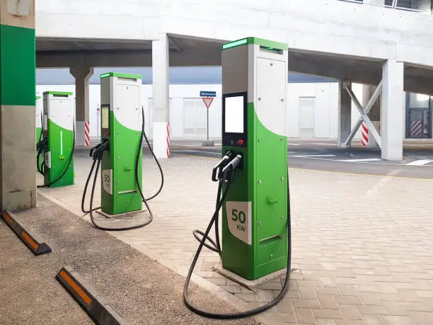 Photo of Public charging station for charging the battery of modern electric vehicles