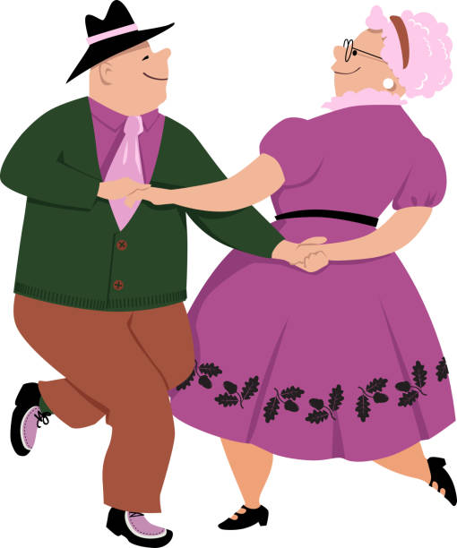 달콤한 폴카 댄서 - polka dancing stock illustrations