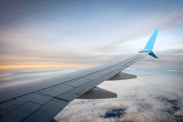 istock Commercial Airplane Flying over the Clouds - Looking through the Plane Window 1316396857