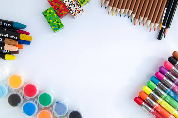 istock Office supplies on a white background. 1316398741