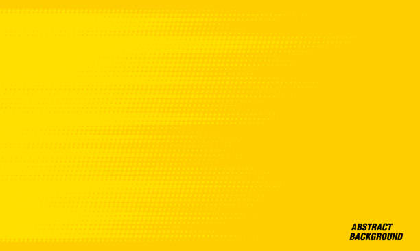 ilustrações, clipart, desenhos animados e ícones de dots halftone amarelo, halftone background design template.vector illustration.can use for corporate design, cover brochure, book, banner web, advertising, poster - background