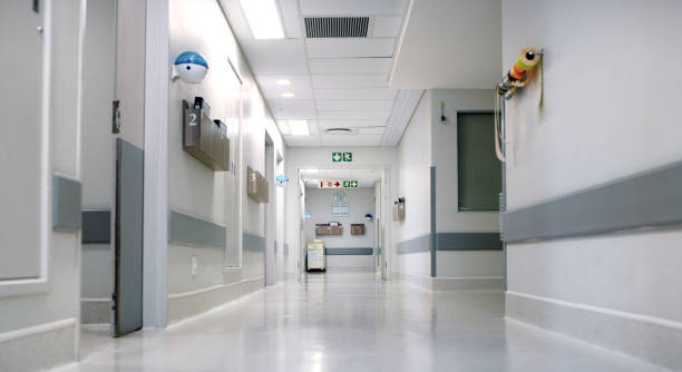 istock Shot of an empty hospital hallway 1316402239