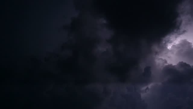 Lightning fiercely on a thunderstorm dusk