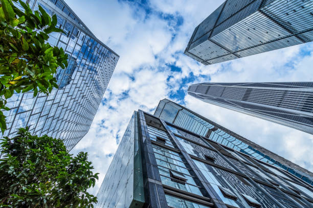 istock Skyscrapers from a low angle view in Shenzhen, China 1316405156