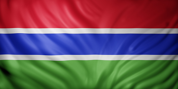 3d rendering of a national Gambia flag.