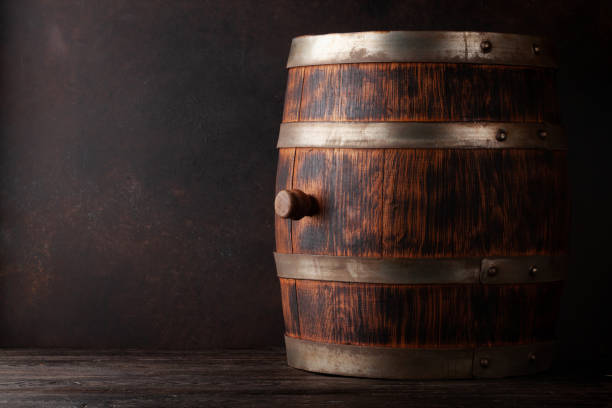 istock Old wooden barrel for wine or whiskey aging 1316411842