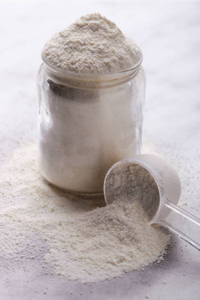 istock White protein powder in jar with measuring spoon 1316414504