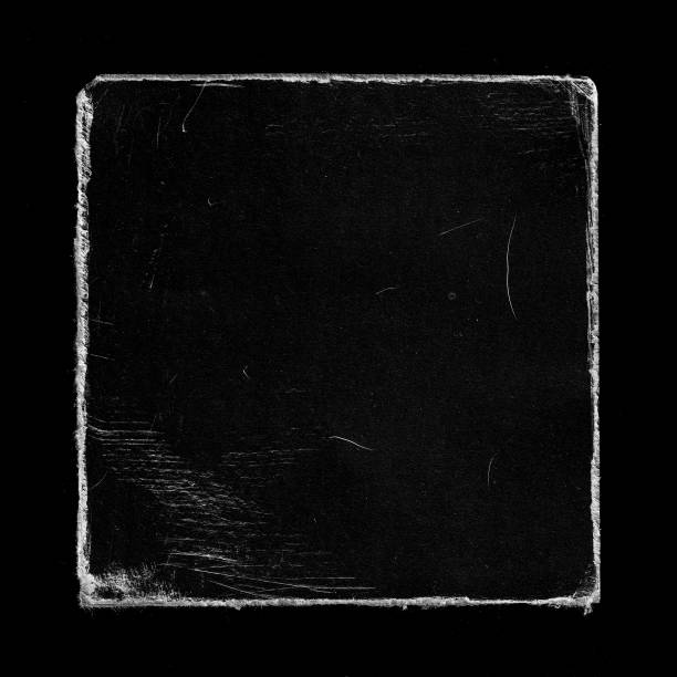 istock Old Black Square Vinyl CD Record Cover Package Envelope Template Mock Up. Empty Damaged Grunge Aged Photo Scratched Shabby Paper Cardboard Overlay Texture. 1316425801