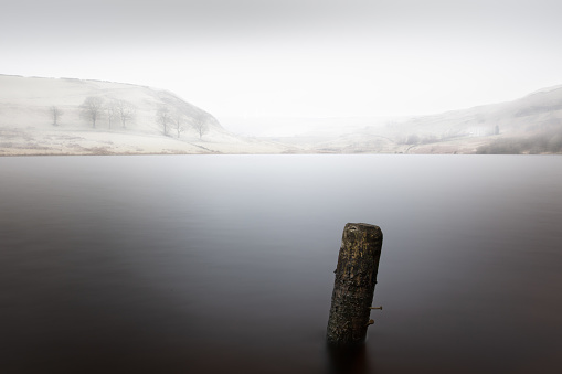 Greenbooth Reservoir, Norden, Rochdale. Slightly misty.