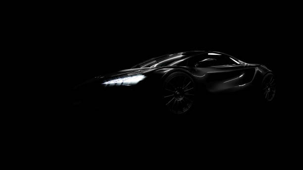 istock sportscar silhouette on black background 1316428145