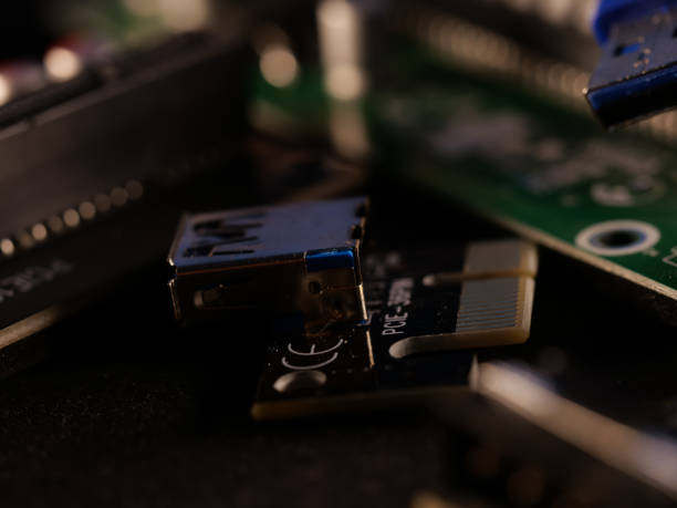 istock Riser for mining on video card. Device for collecting a mining farm. 1316430880