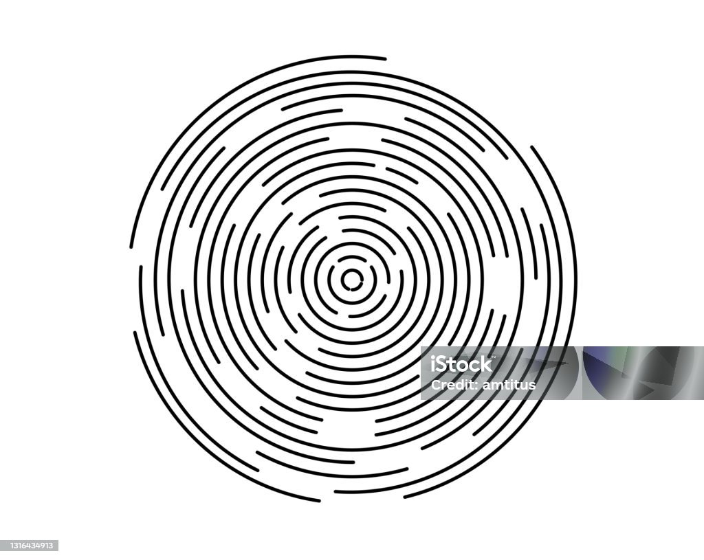 One Line Ripple Drawing Ripple Effect Stock Illustration - Download Image Now - Rippled, Water ...
