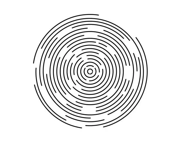 Vector illustration of ripple effect