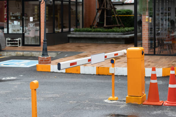 istock car park barrier for car park lot, automatic entry system. 1316435854