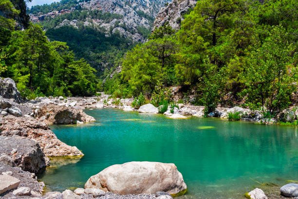 istock Small blue lakes in the mountains on a sunny summer day 1316442190