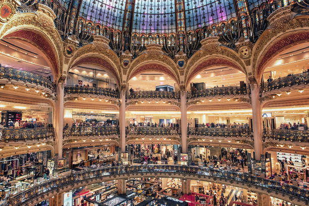 Famous shopping mall in Paris stock photo