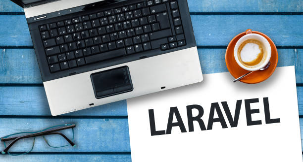 istock Word Laravel on paper and laptop 1316449248