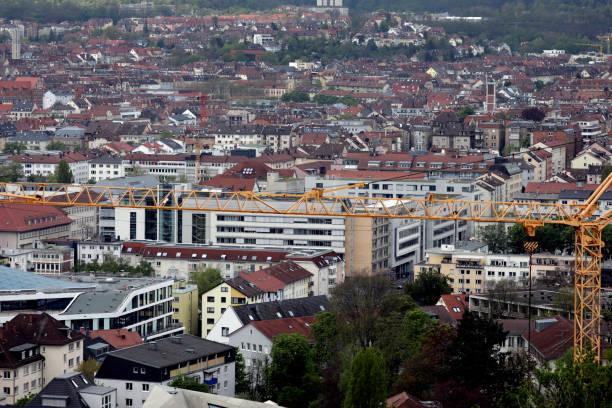 istock construction crane due to construction site for residential construction 1316450339
