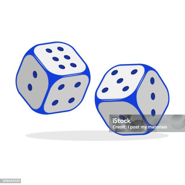 2dice Vector Two Dice Isometric Vector Image Isolated On White Background Stock ...