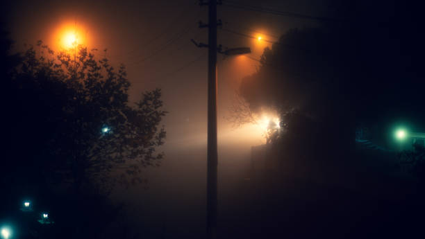 istock Foggy Night in Town 1316451187