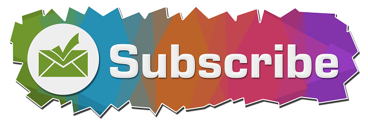 Subscribe concept image with text and related symbols.
