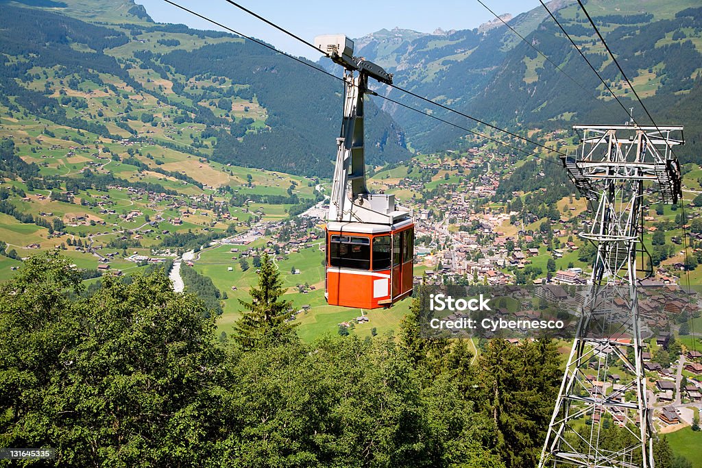 Straßenbahn in Grindelwald, Kanton Bern, Schweiz - Lizenzfrei Alpen Stock-Foto