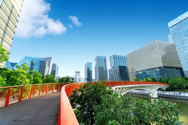istock Modern city high-rise, China Ningbo CBD. 1316454908