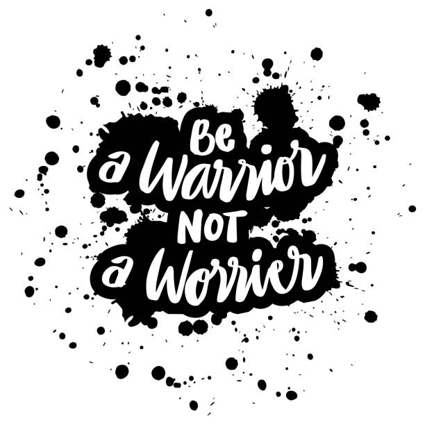 Be a warrior not a worrier. Motivational quote. Be a warrior not a worrier. Motivational quote. work motivational quotes stock illustrations