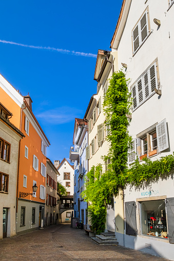 The Arcas, surrounded by rows of historic houses, is one of the beautiful squares in Chur, the capital town of the Swiss canton of Graubunden.