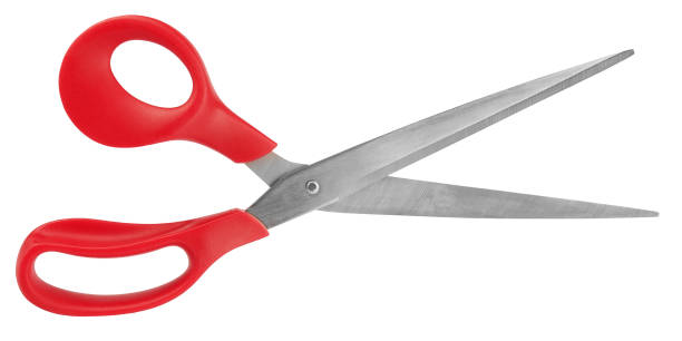 Lovely modern universal scissors for isolated on white background stock photo