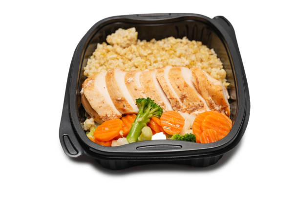istock Ready food in a container. Stewed chicken, stewed carrot, cabbage and porridge. 1316473217