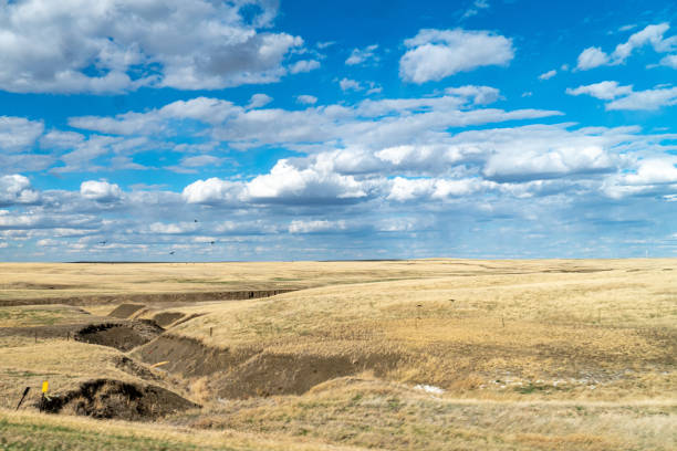 The open fields in the Great Plains of northern South Dakota