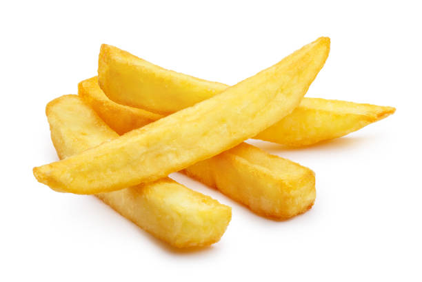 istock Potato fries on white 1316475659