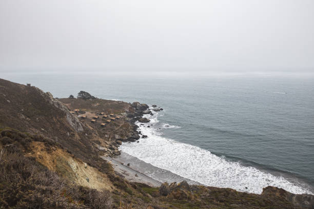 istock High angle view of campground on a rocky beach 1316477120