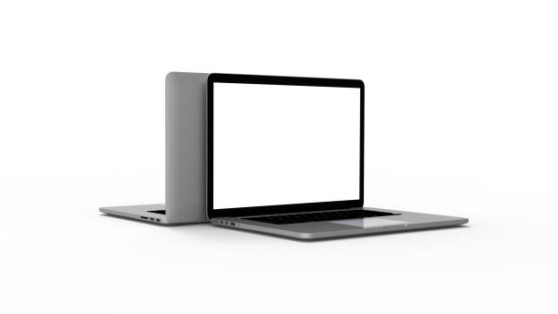 istock Modern laptop  isolated on white background. 3D Illustration. 1316477356