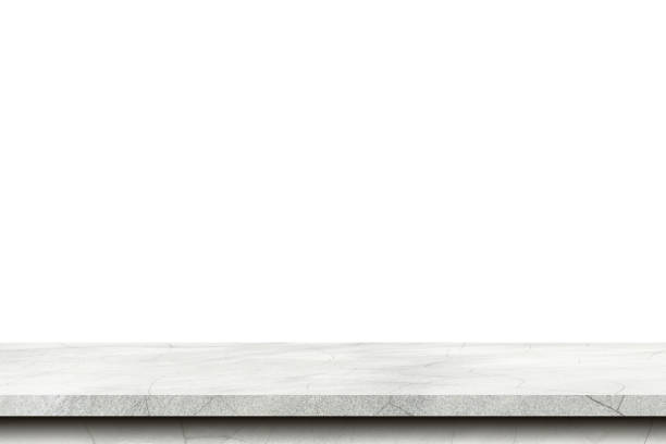 istock Empty cement table on isolated white background with copy space and display montage for product. 1316481245