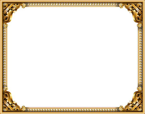 Gold Classic Frame Of The Rococo Baroque Stock Illustration