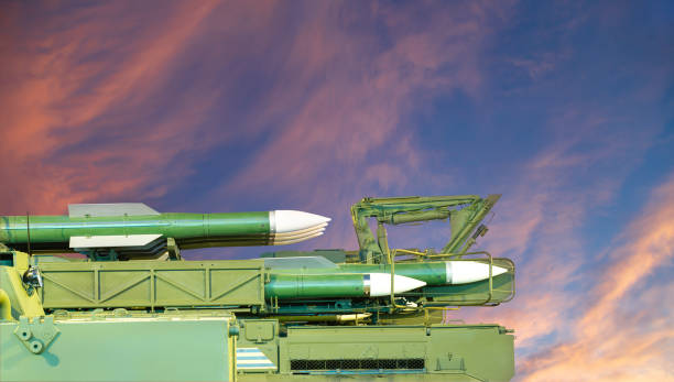 istock Russian modern weapons at night against the sky, Russia. 1316483774