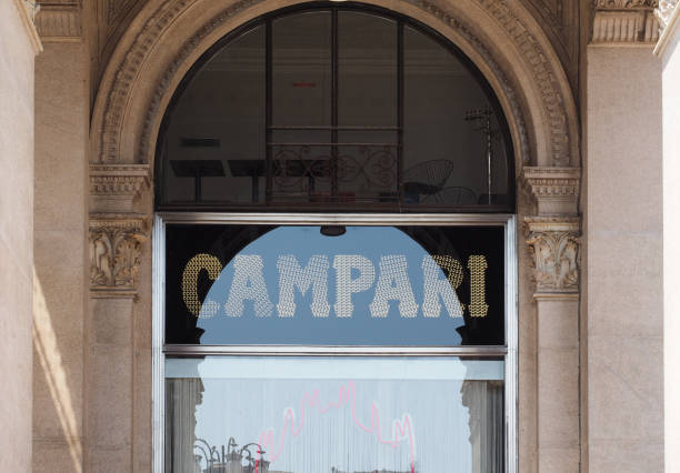 campari bar (aka camparino) in mailand - campari stock-fotos und bilder