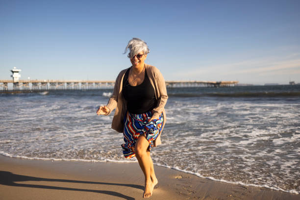 istock Mature Black Woman at the Beach 1316488669