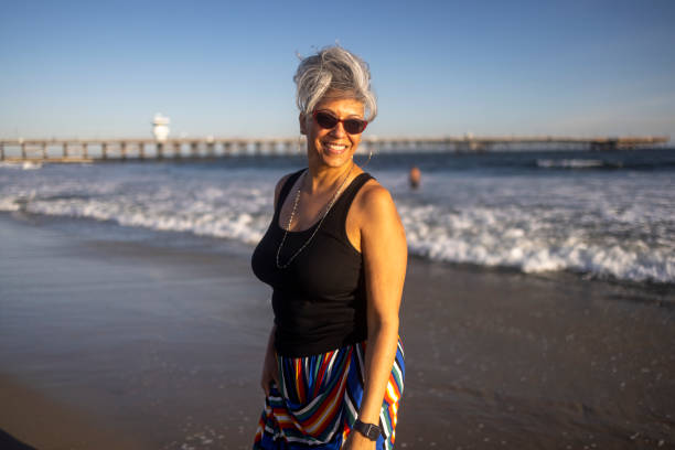 istock Mature Black Woman at the Beach 1316489311